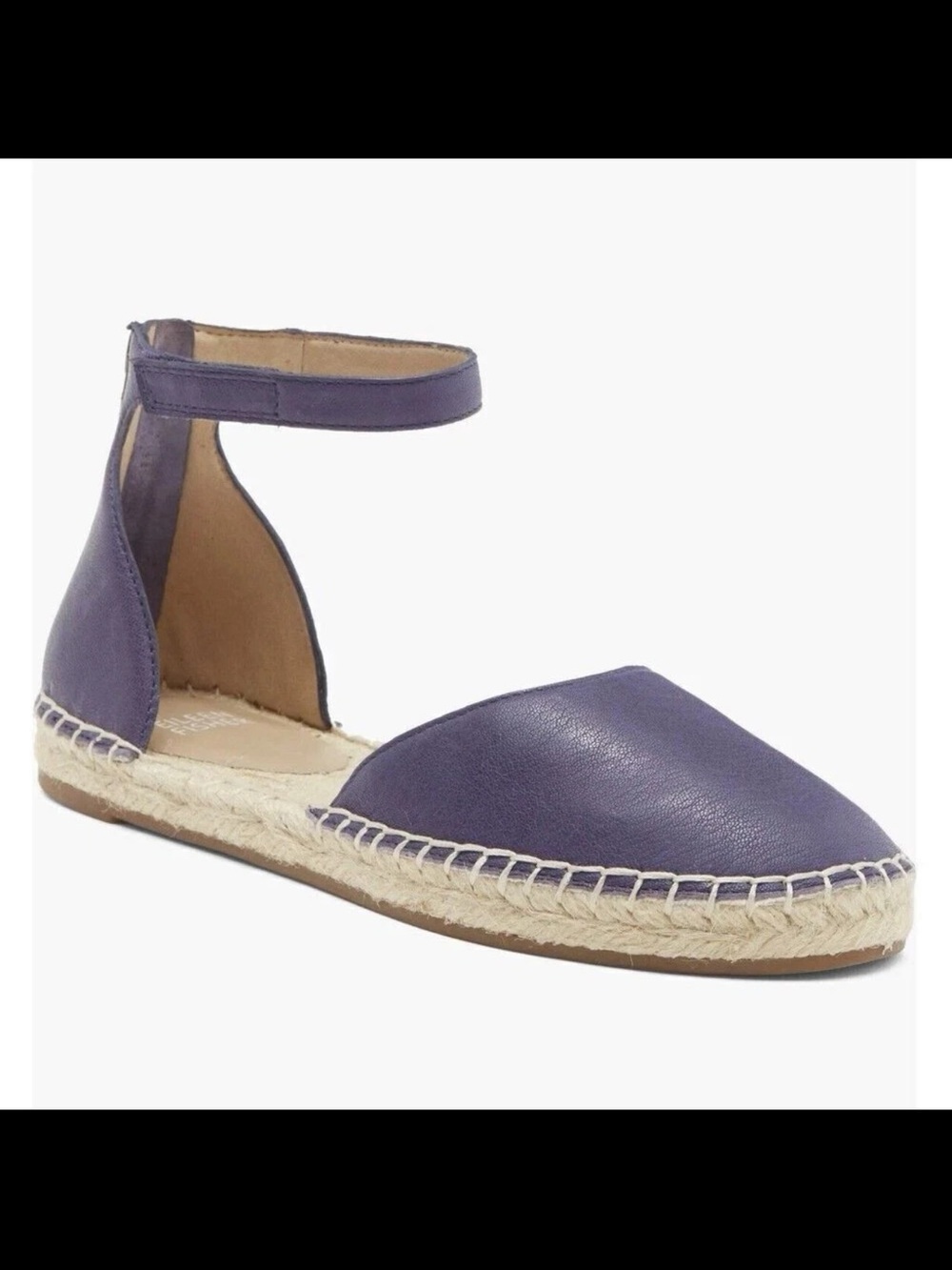 Eileen Fisher / purple ankle strap Lala Espadrille Flat 8.5